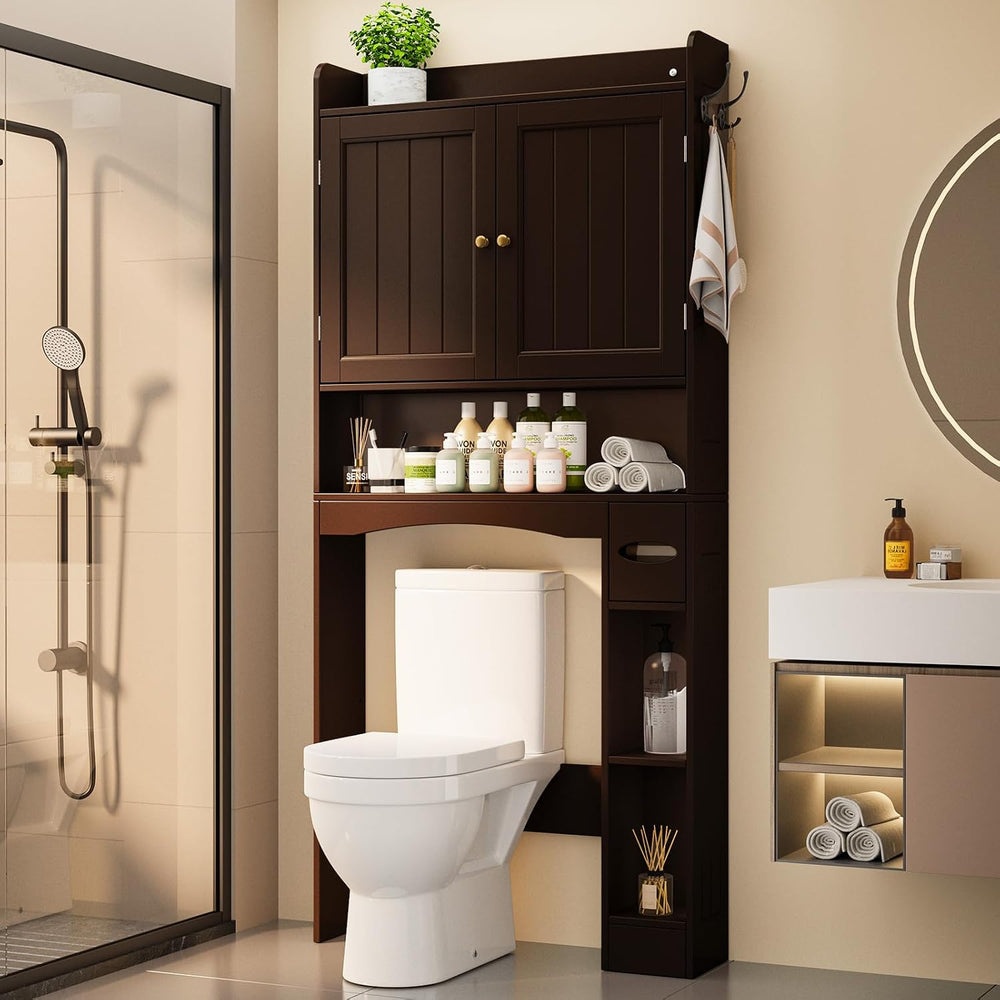 Over The Toilet Storage Cabinet, 32.3" W, Espresso