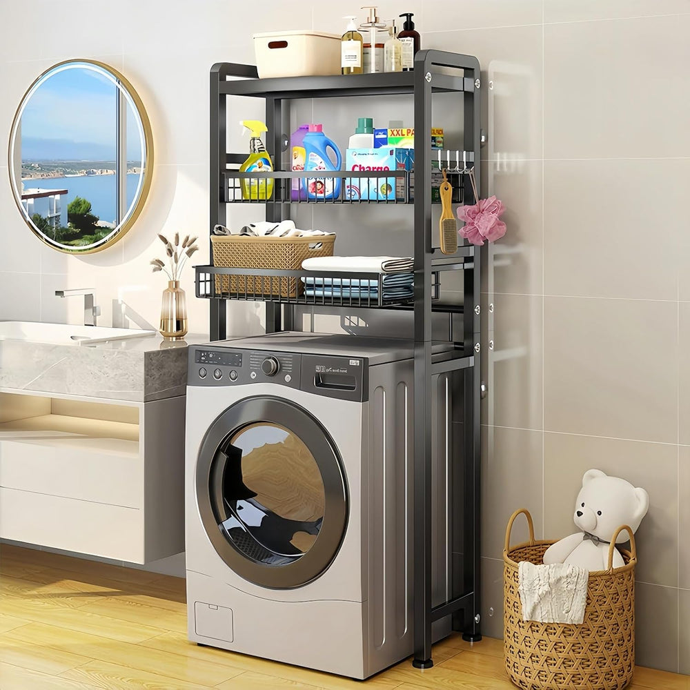 mignonnememe Over Washer and Dryer Shelves 3 Tier Shelving Laundry Room Stora...