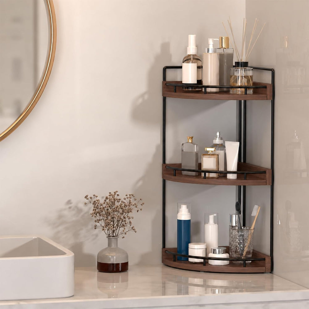 Dorhors Corner Bathroom Organizer Countertop,Vanity Counter Storage Shelf