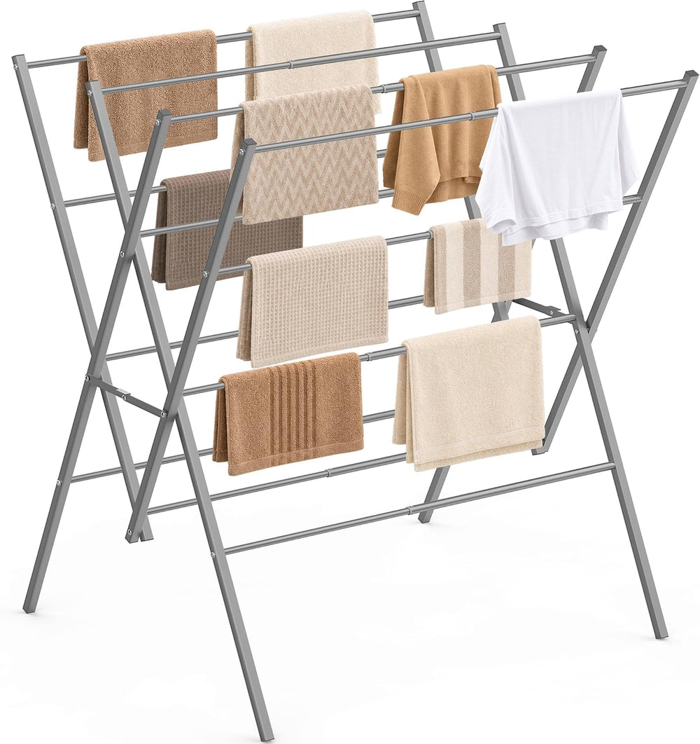 STORAGE MANIAC Foldable Clothes Drying Rack Clothing for Indoor & Outdoor