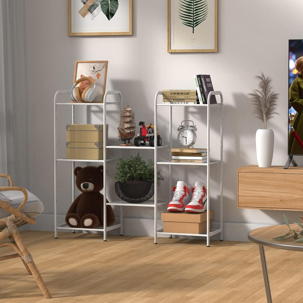 MAX Houser 4 Tier Standing Shelf Units for Kitchen Storage Rack, White