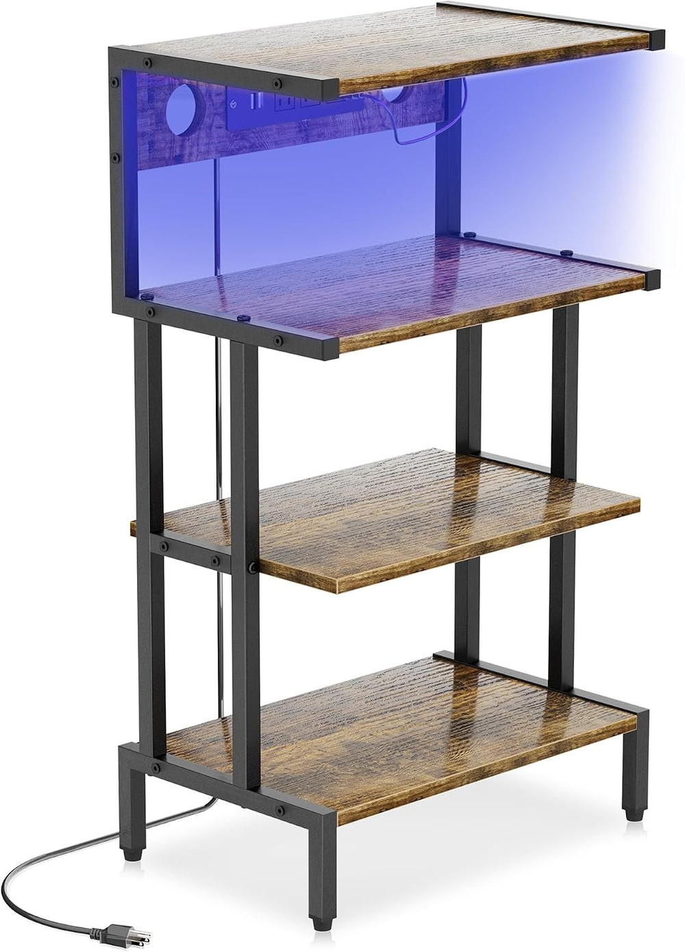 Aquzee 4-Tier Video Game Console Shelf, Stereo Racks - Media Stand