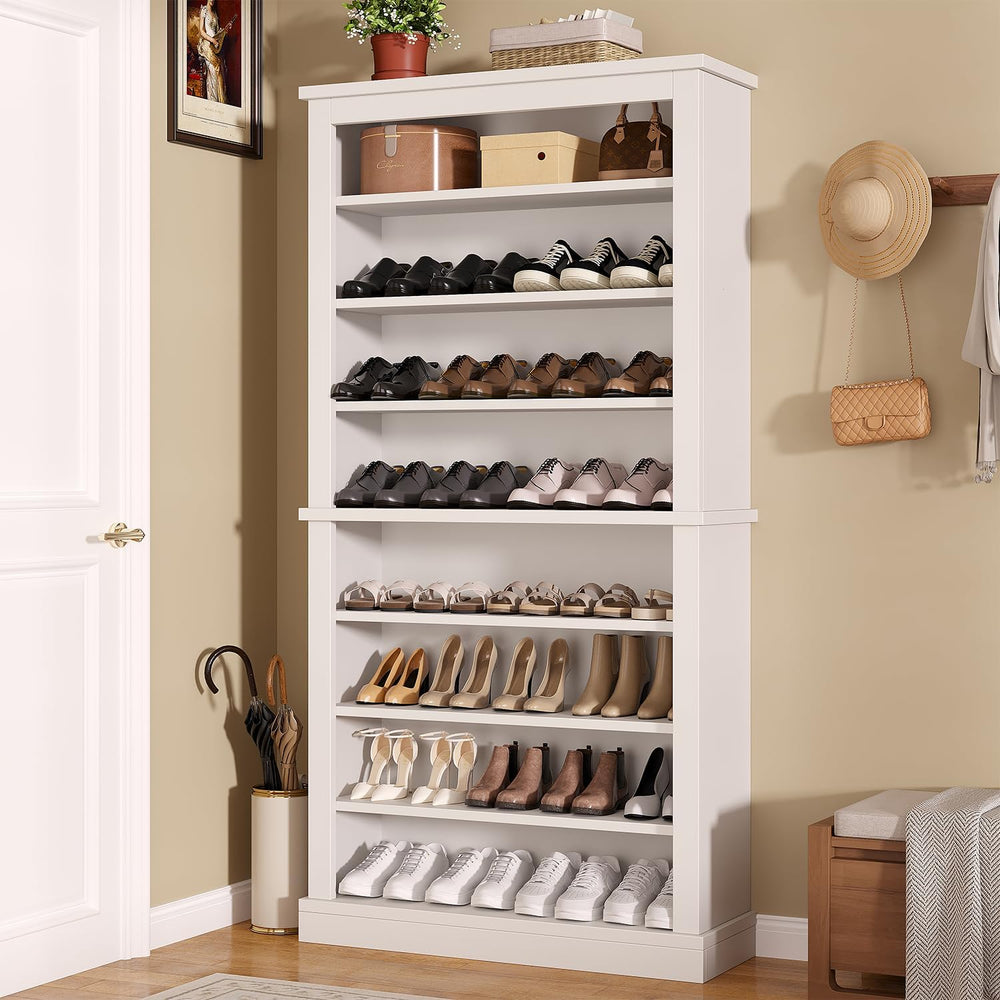 knoworld Freestanding Shoe Cabinet, Holds 40-45 Pairs, 71 Inch Tall 9-Tier Sh...