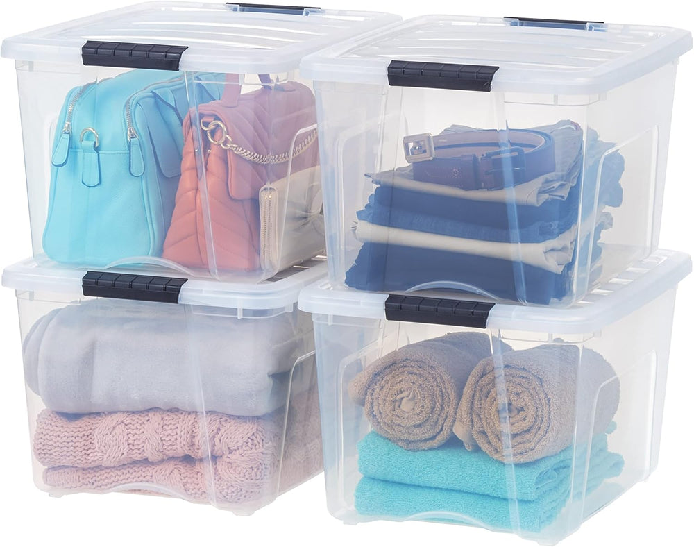 IRIS USA 40 Qt Stackable Plastic Storage Bins (6-Pack)