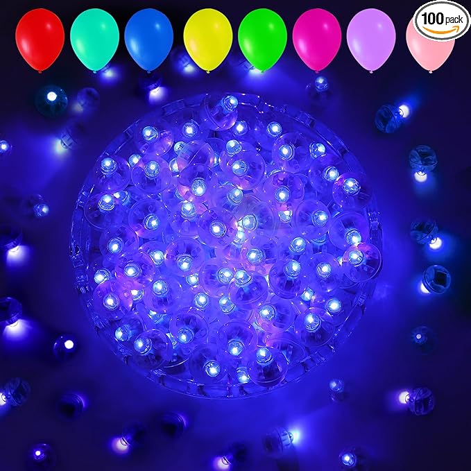 Aogist 100pcs Balloon Lights,Long Standby Time Waterproof Twinkle Mini Light,...