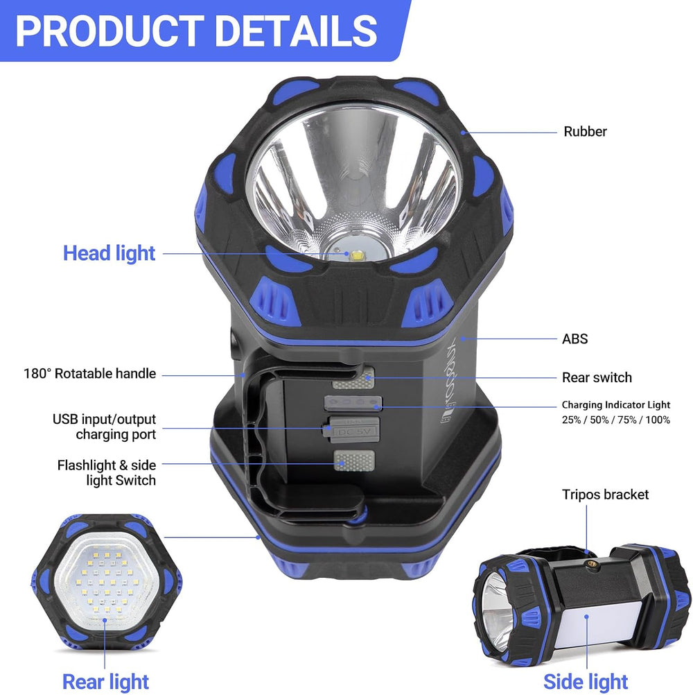 Led Camping Lantern Rechargeable, Camping Flashlight 1500LM, 8 Light Modes, C...