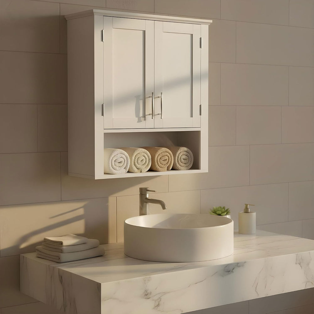 SUPER DEAL Bathroom Wall Cabinet Over The Toilet, Wall Mount Storage Medicine...