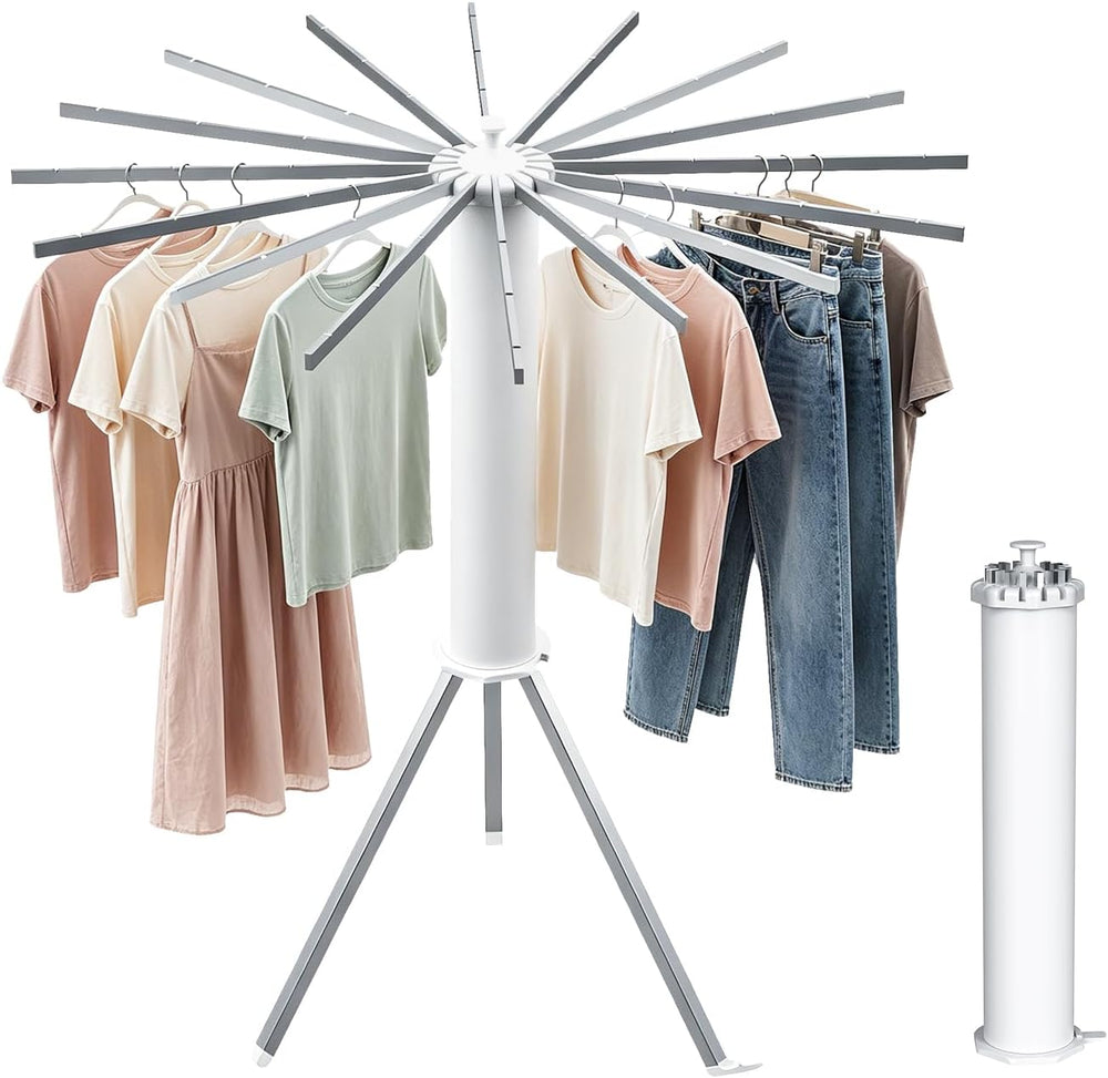 Tripod Foldable Clothes Rack,Garment Rack Portable with Collapsible Design