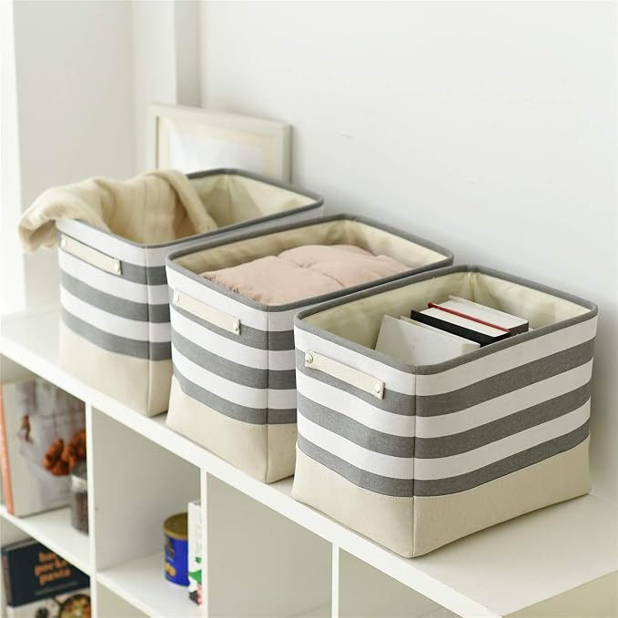 TheWarmHome Extra Large Cube Storage Bins Baskets (3 Pack)