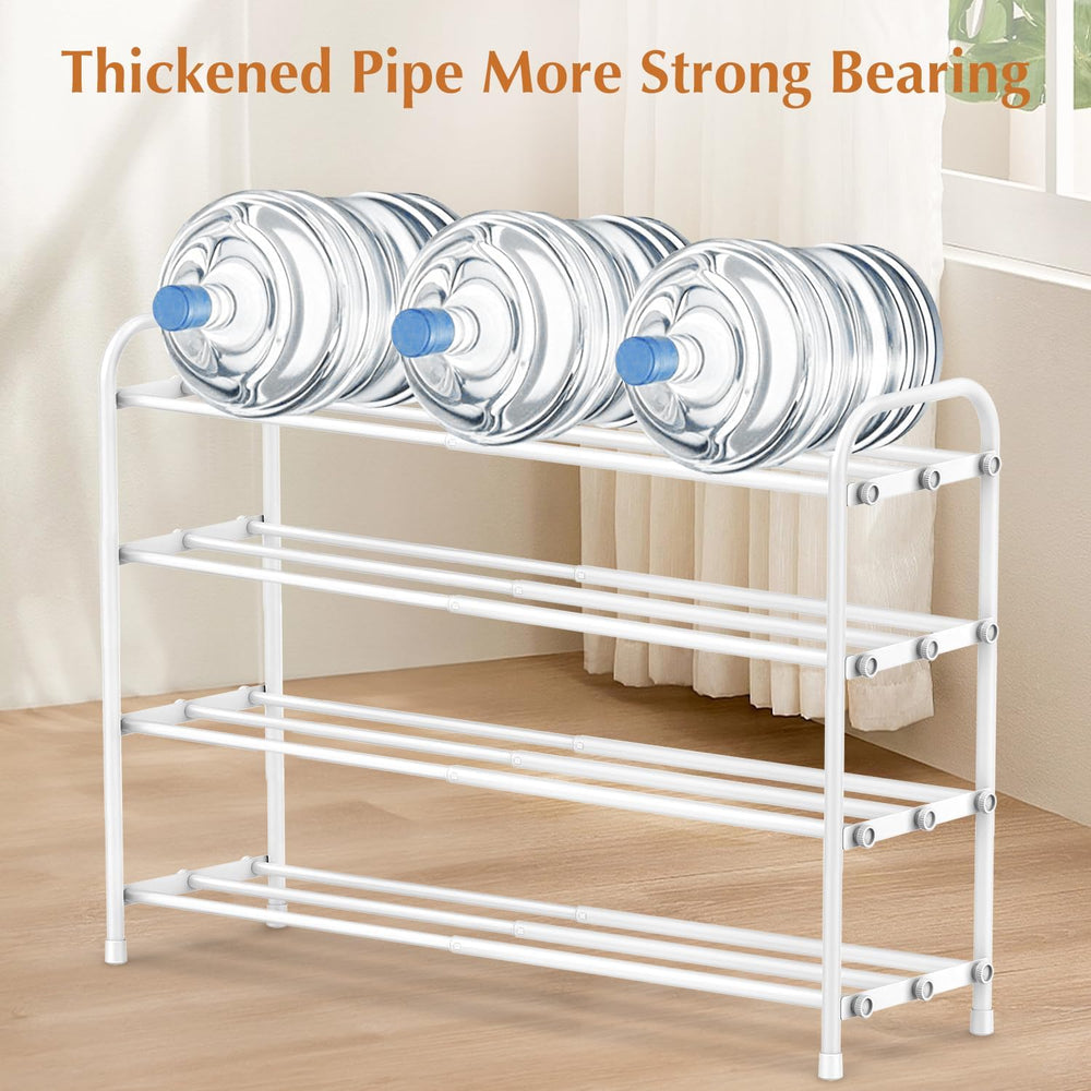 Expandable Shoe Rack for Closet & Entryway, Shoe Organizer, 4-Tier, White