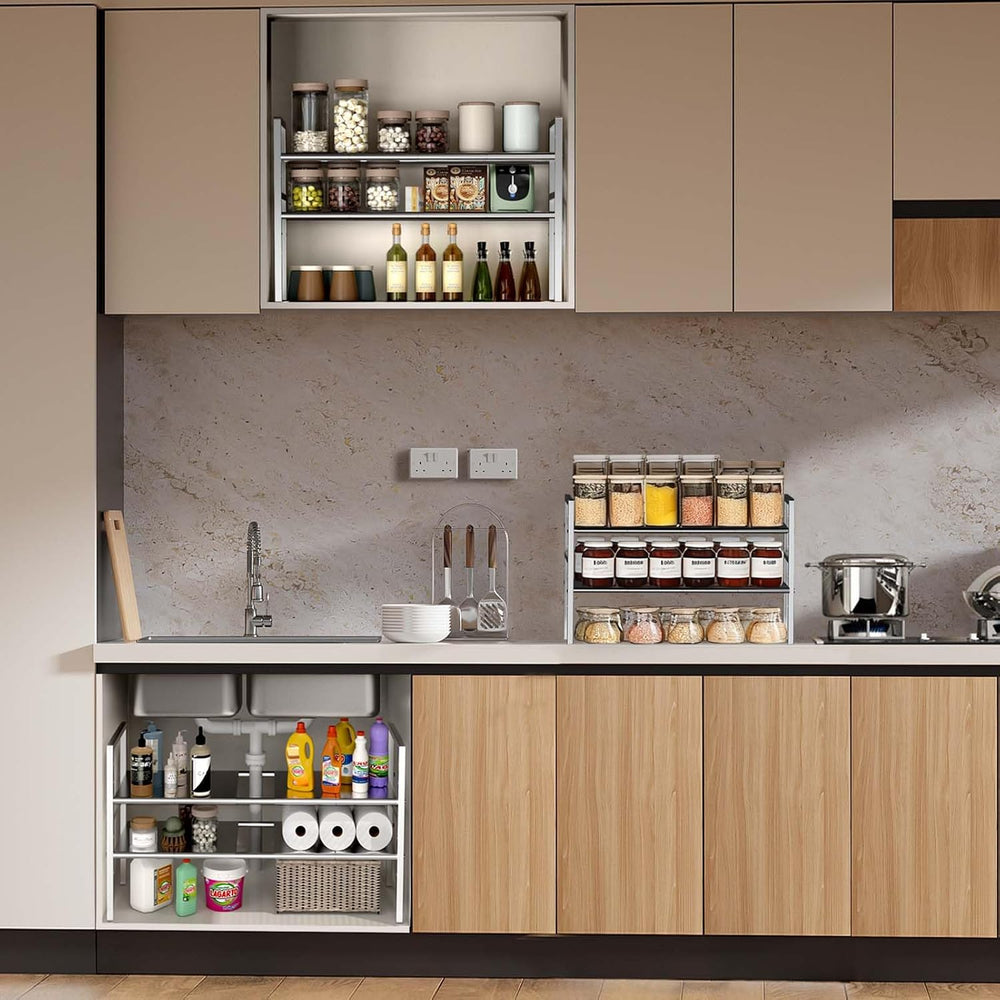 Under Sink Organizers and Storage,Expandable under cabinet organizer Shelf