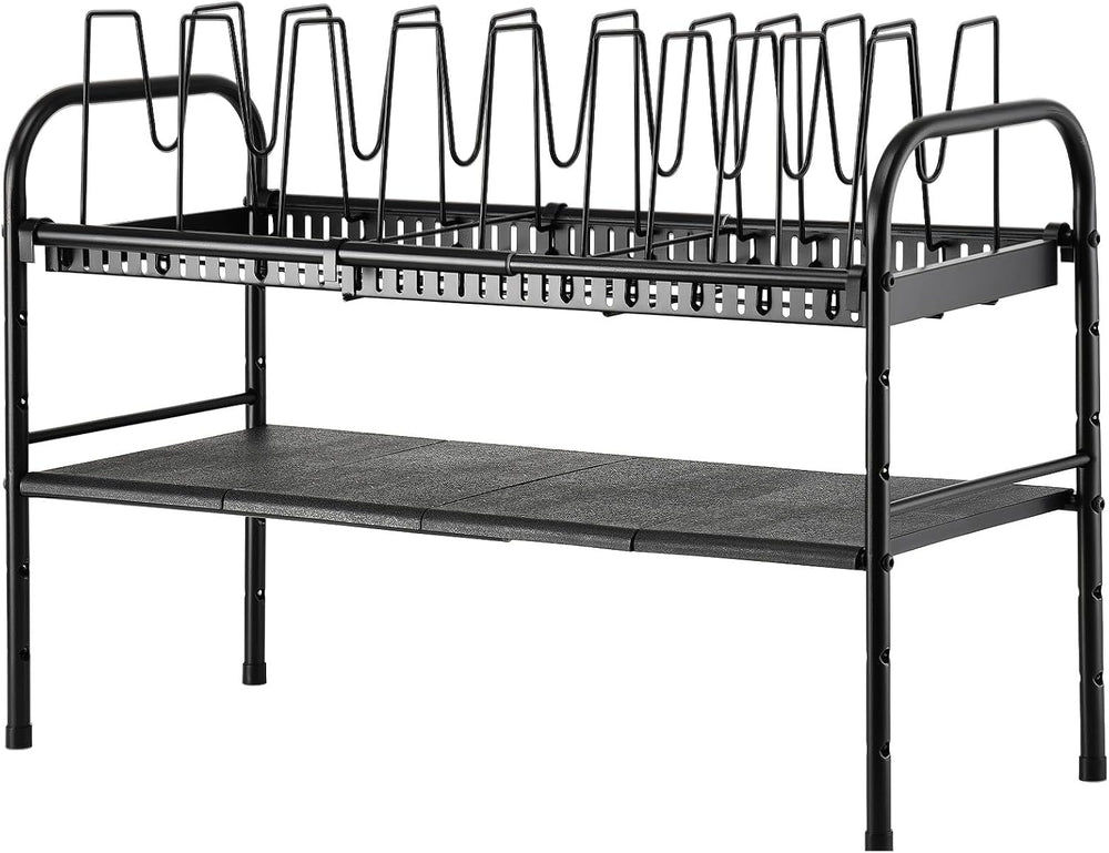 HULISEN Pots and Pans Organizer Under Cabinet, 2-Tier Expandable Pot Rack
