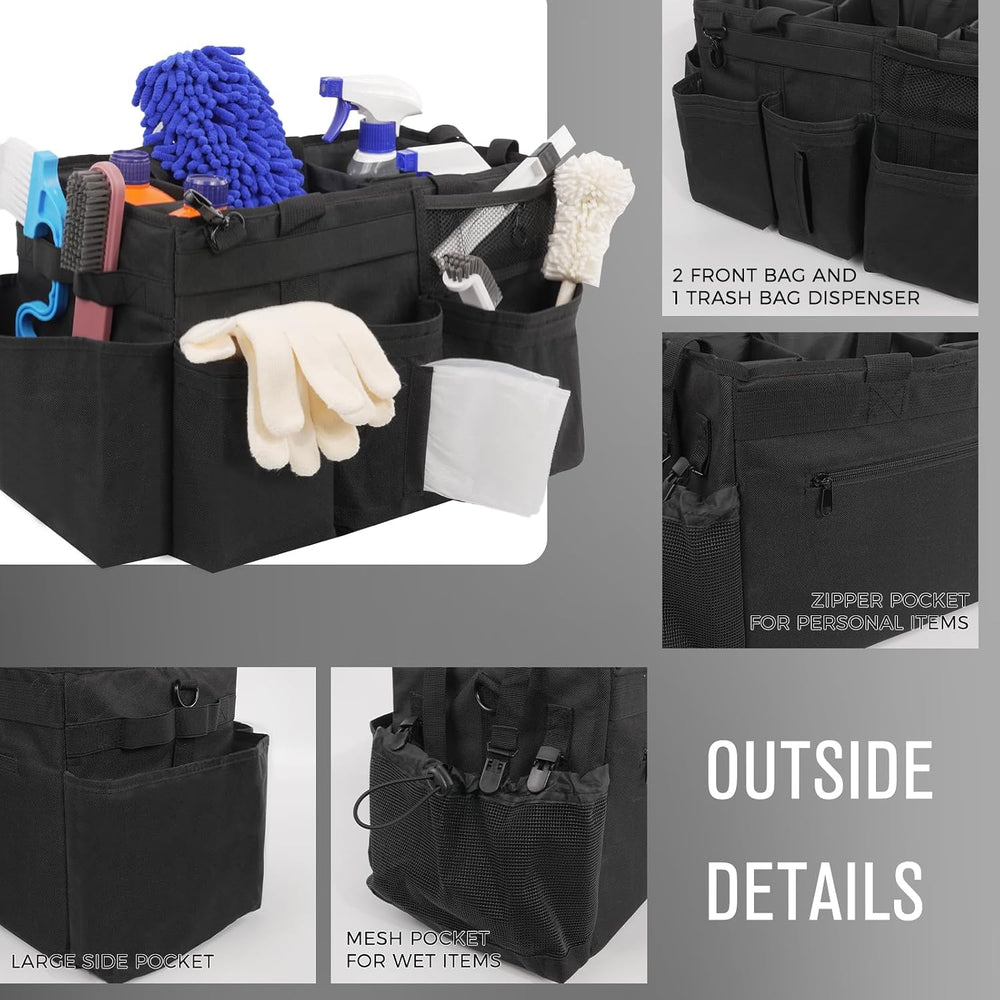 SCAVATA Wearable Cleaning Caddy Organizer with Handle & Shoulder Straps f...