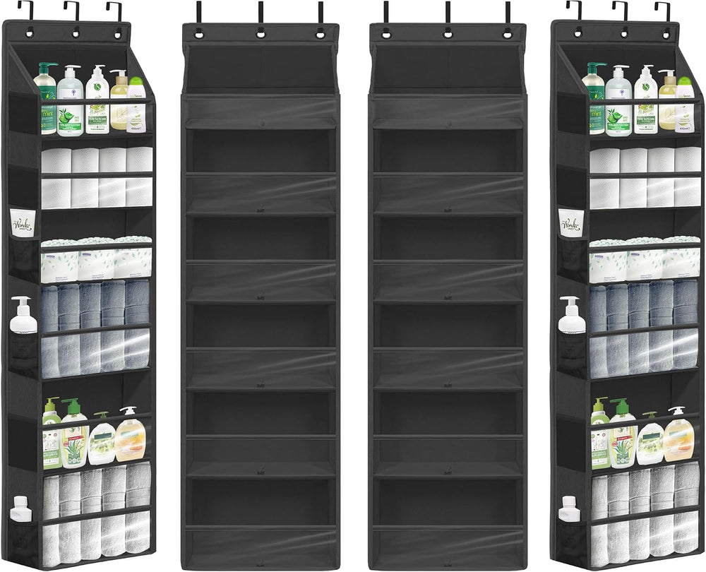 Over Door Organizer with 6 Extra Large Pockets 12 Side Pockets, Sturdy Closet...