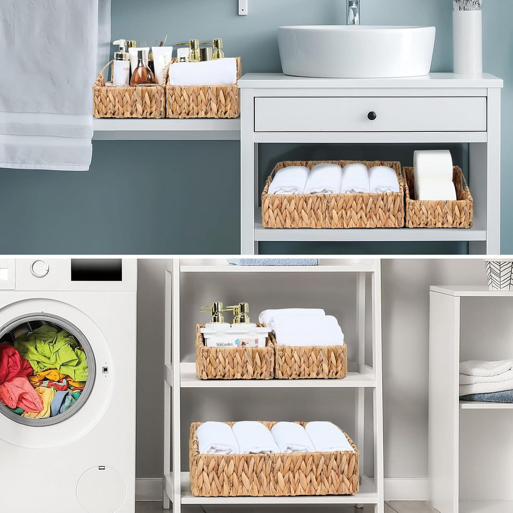 Pantry Baskets for Organizing, Wicker Basket Shelf Storage