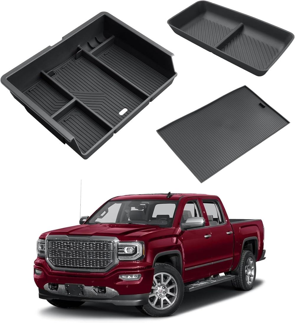ECOZEN 3 Pcs Center Console Organizer Set For 2014-2018 Silverado/Sierra 1500...