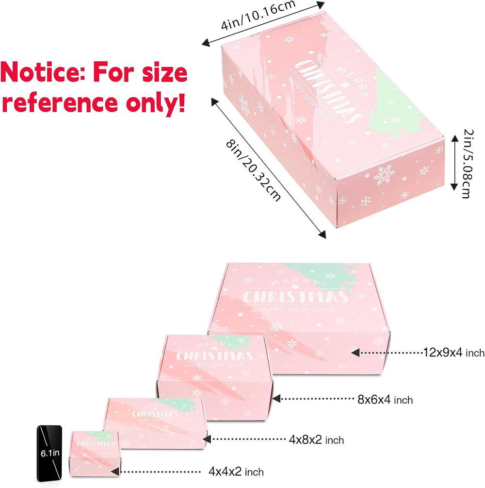 50 Pack 4"x8"x2" Shipping Boxes, Corrugated Cardboard Small Bo...
