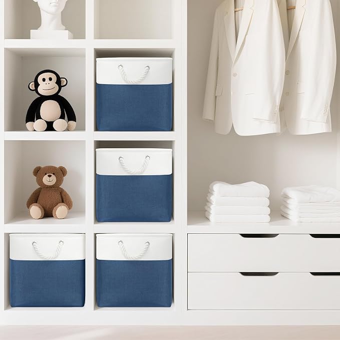 13x13 Inch Cube Storage Bins (6 Pack)