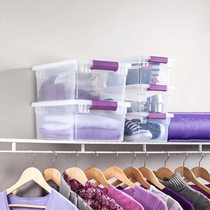 Sterilite 48-Pack ClearView Latch Box, Stackable Storage Organizer Bins