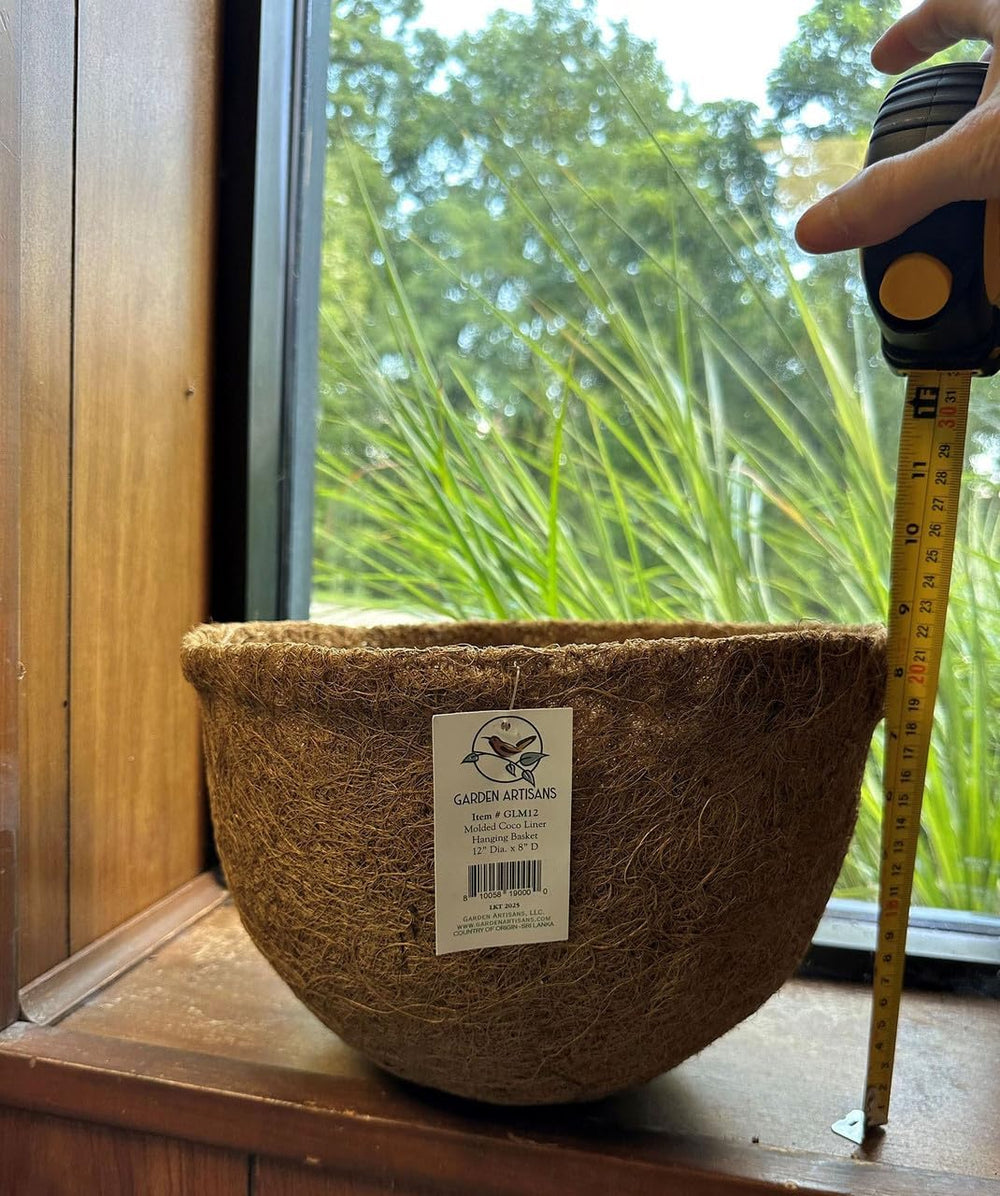 24in X 15in Round Molded Coco Fiber Liner for Hanging Basket Planter