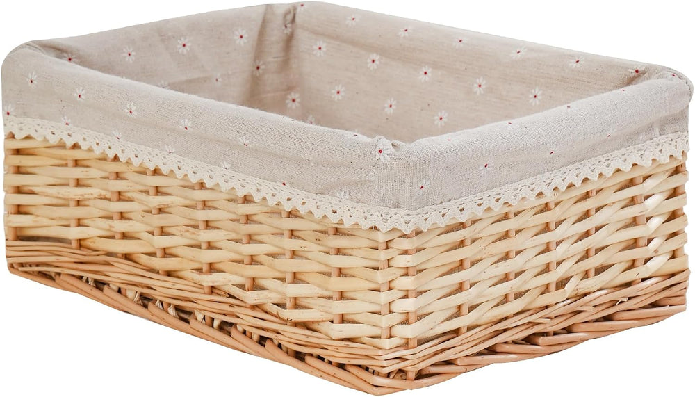 Handcrafted Shelf Basket, Handwoven Wicker Basket, for Storage & Organizi...