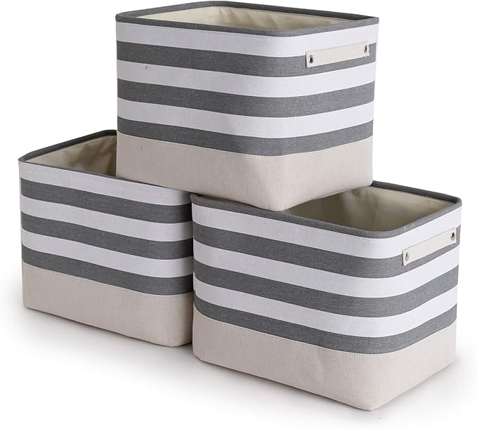 TheWarmHome Extra Large Cube Storage Bins Baskets (3 Pack)