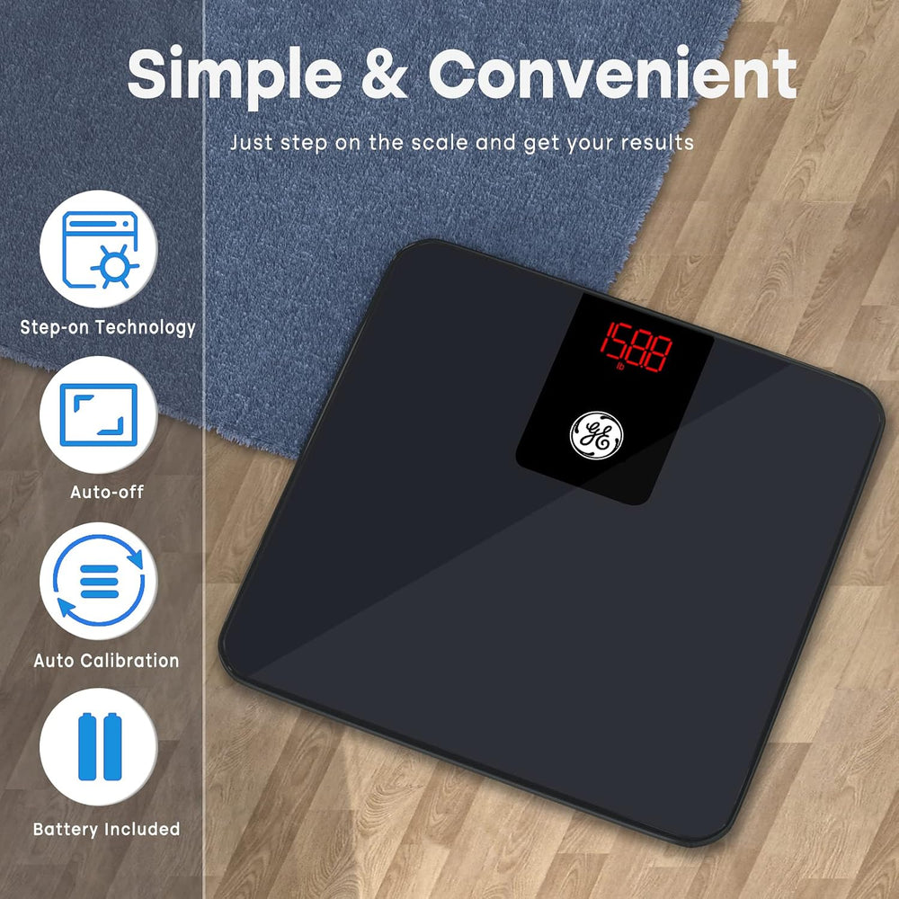 GE Bathroom Scale for Body Weight, Digital Smart Accurate 400 lb Weighing