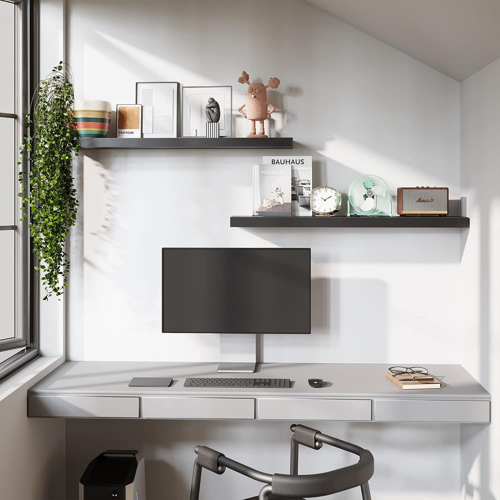 BAMEOS Floating Shelves,40 x 8 Floating Wall Shelves – Extra-Wide Display She...