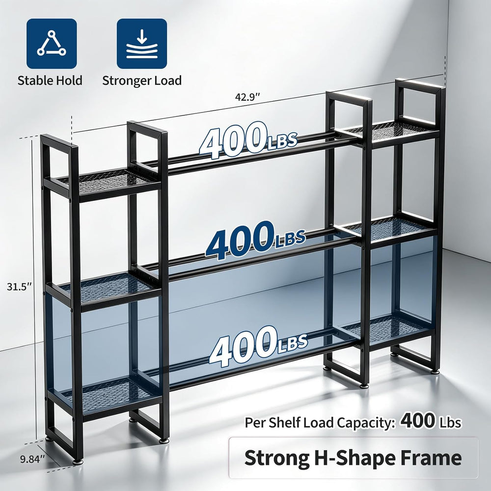 Dumbbell Rack, 720 Lb 3-Tier Weight Rack for Home Gym, Stand Only
