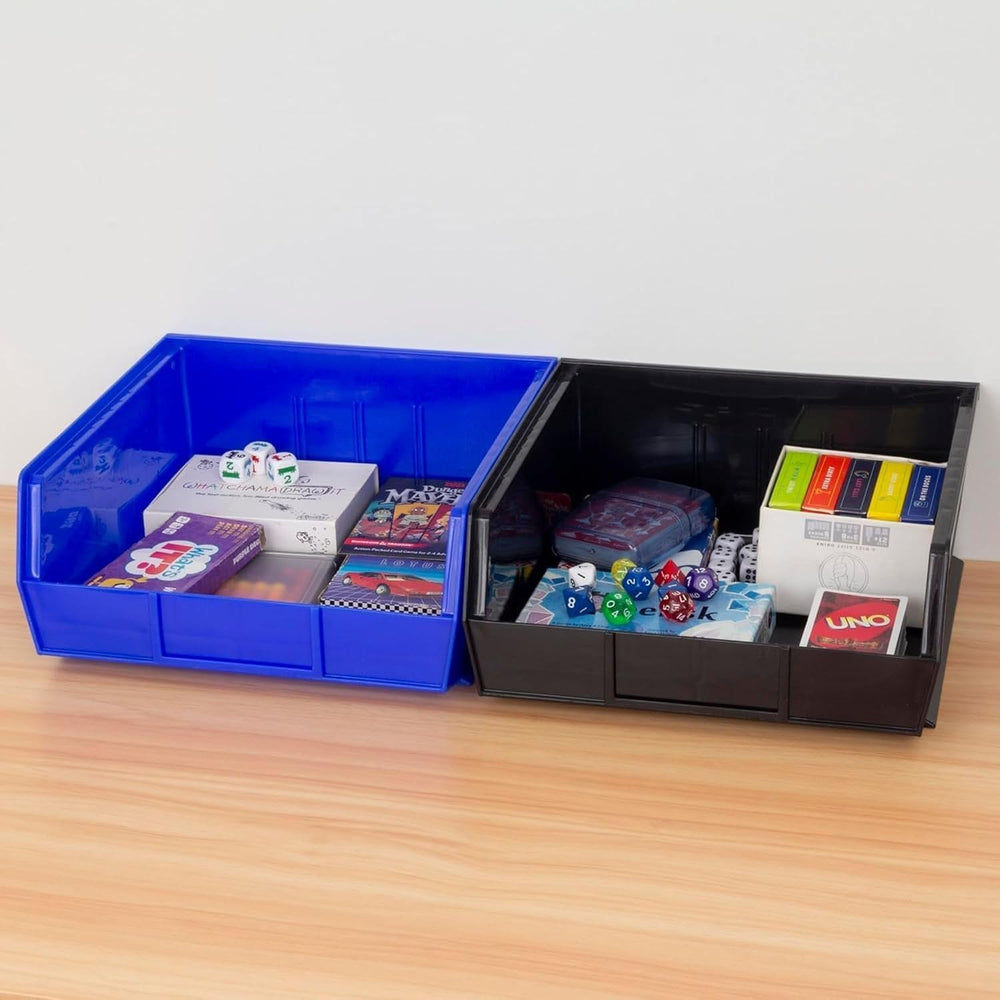 Akro-Mils 30235 AkroBins Plastic Storage Bins, 11"x11"x5", Bla...