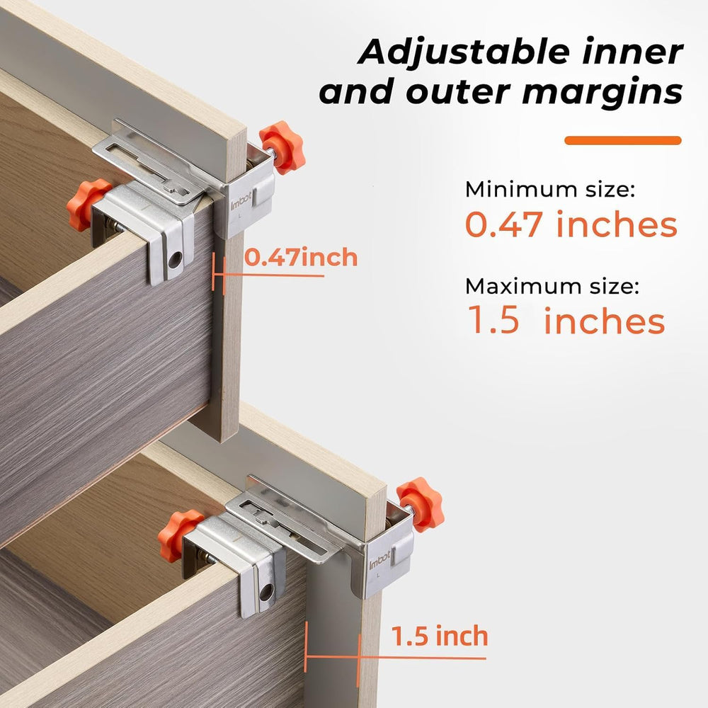 Imbot Drawer Front Installation Clamps, Drawer Face Jig (2, Side Clamp)