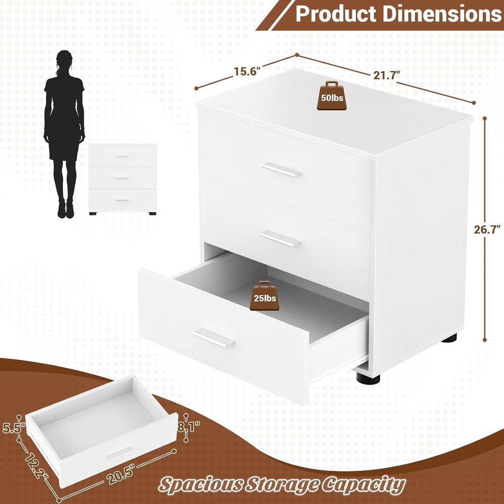 Aheaplus 21.7" Closet Drawers Set of 2, Wood Closet Organizers and Storage