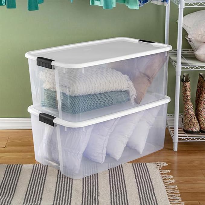 Sterilite 12-Pack Ultra Latching Box, Storage Bins