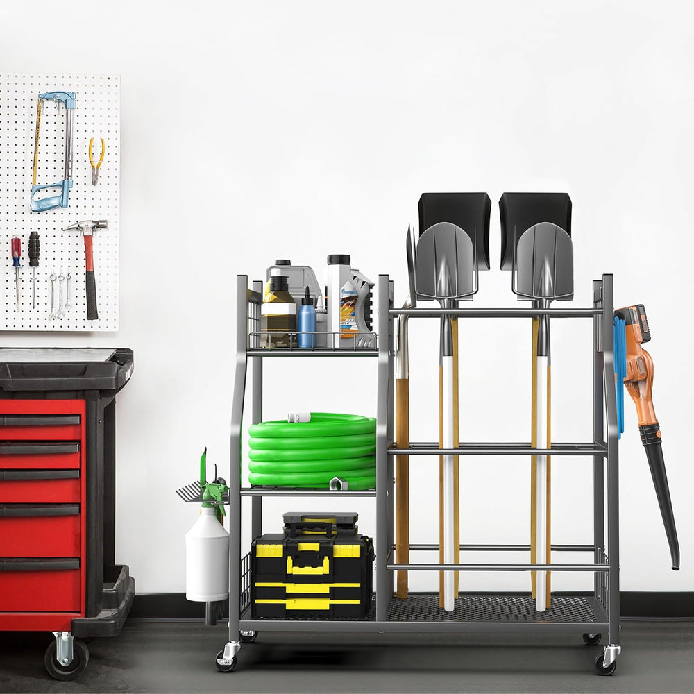 Garden Tool Organizer Stand, Garage Tool Storage Organization