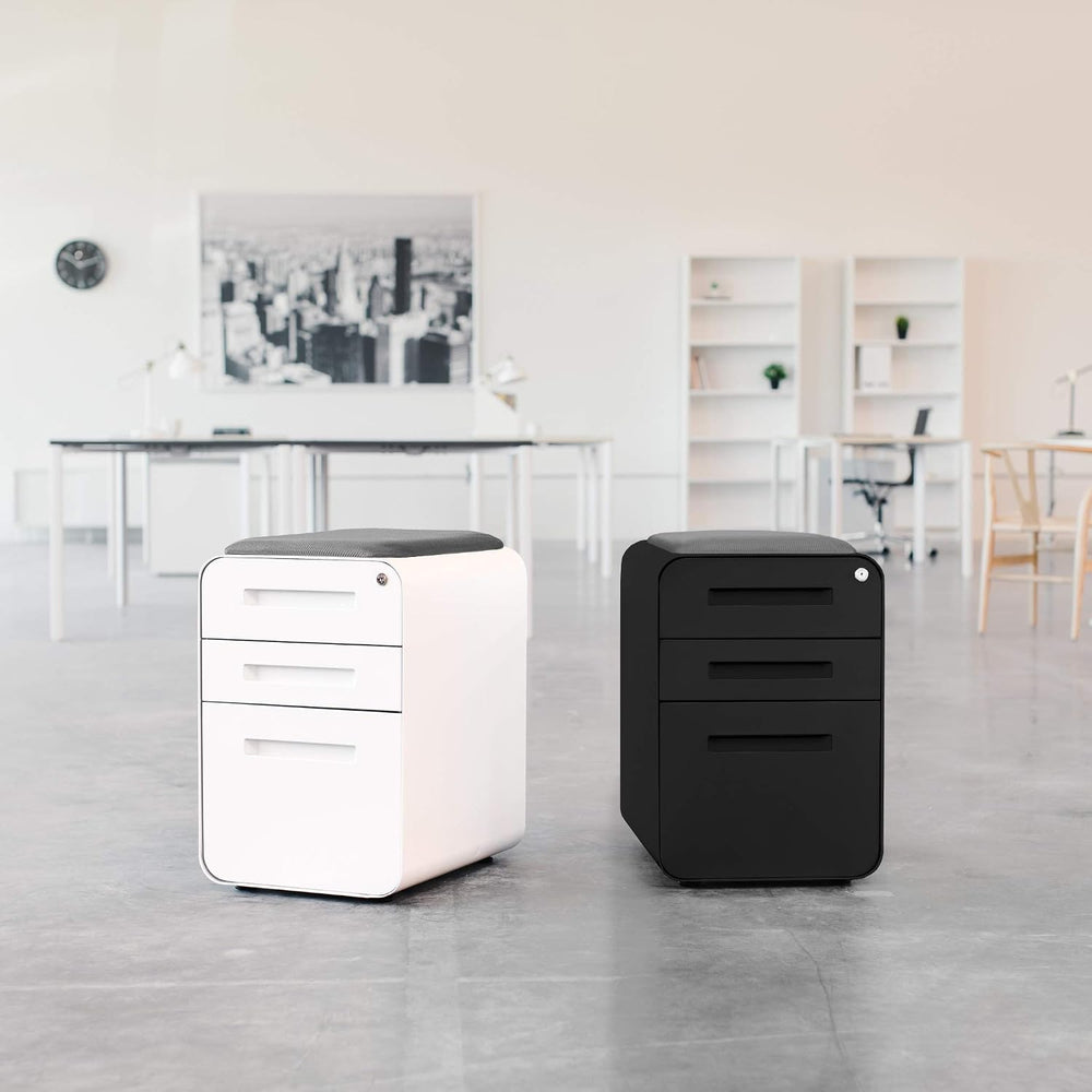 Laura Davidson Furniture STOCKPILE Curve Seated 3-Drawer Mobile File Cabinet ...