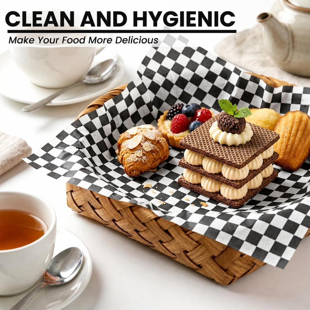1000 Pcs 12x12 Inches Deli Paper Sheets, Grease Resistant Wax Paper Sheets fo...