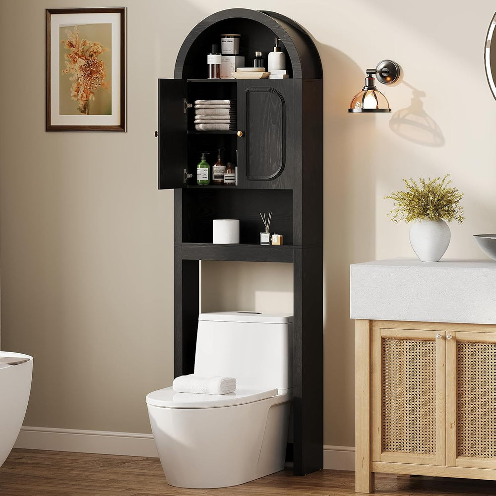 Arched Over the Toilet Storage Cabinet, Freestanding Bathroom Organizer