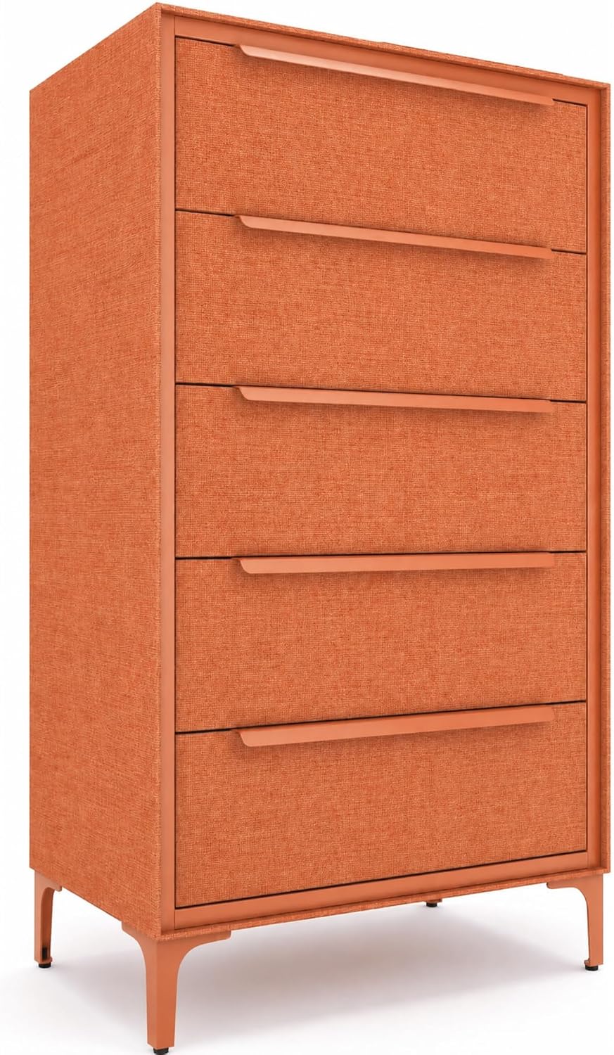 tinge Naima Premium Fabric Dresser - Strong Metal Frame, 5 Spacious Sag-Proof...