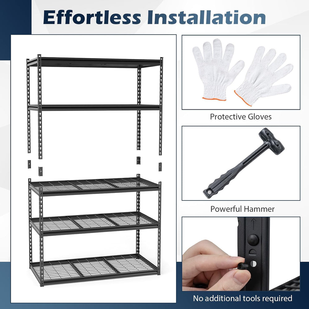 Tangkula 5-Tier Metal Storage Shelves, Garage Shelving Units with 2000 LBS Ca...