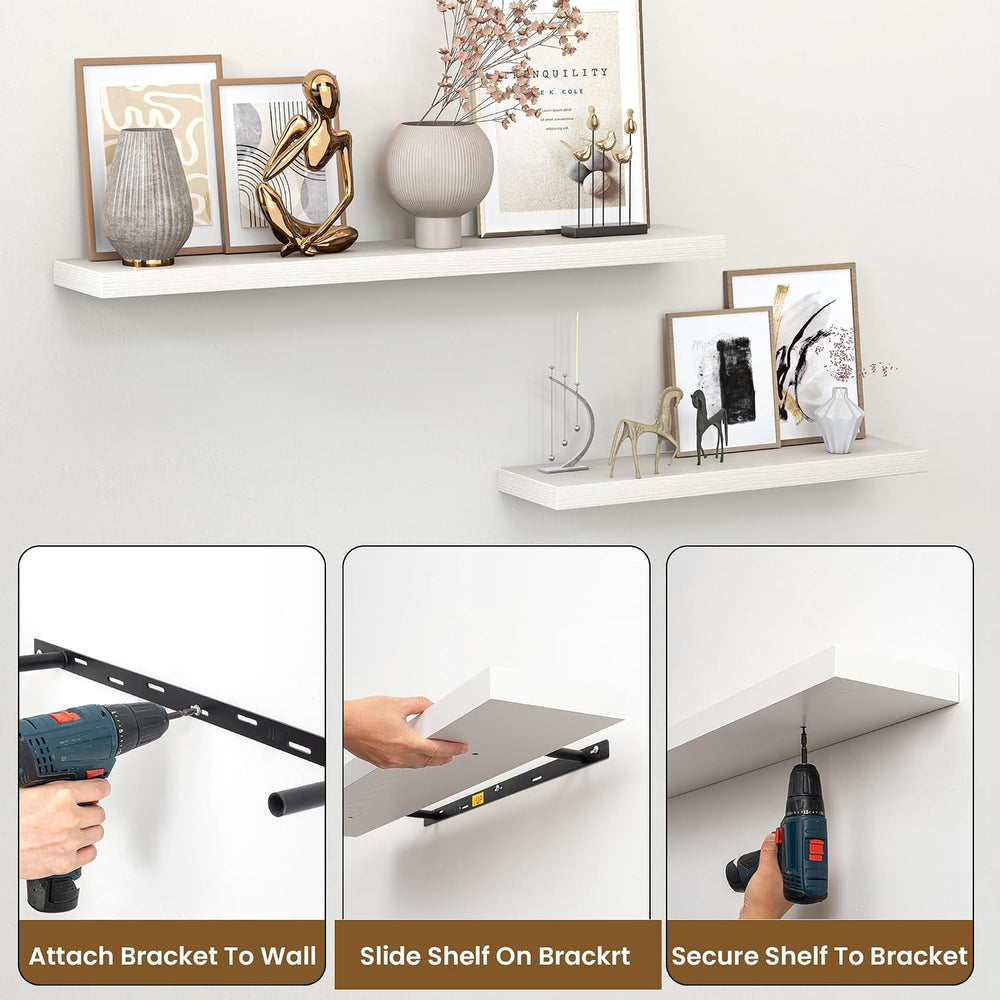 Heimlove 55 Inch Floating Shelves for Wall,Extra Long Mounted Storage wall Sh...