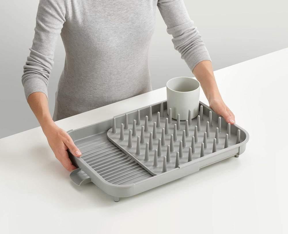 Joseph Joseph Duo Expandable Dish Drying Rack, Gray, 2-Tier