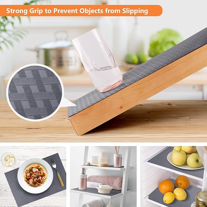 Shelf Liners for Kitchen Cabinets Refrigerator Liners Waterproof & Oil-Proof
