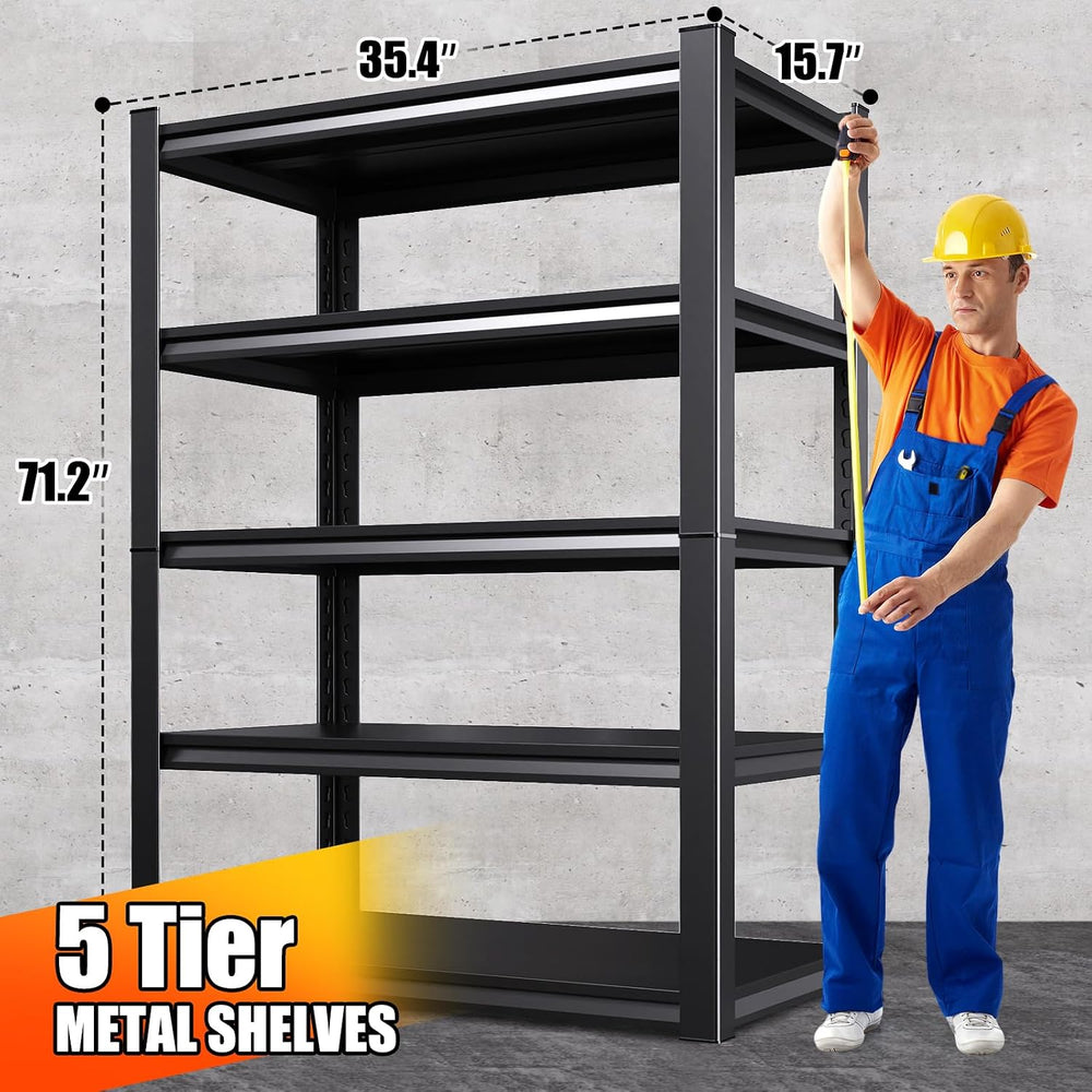 71.2''H /35.4''W Storage Shelves Adjustable Garage Shelving,H...