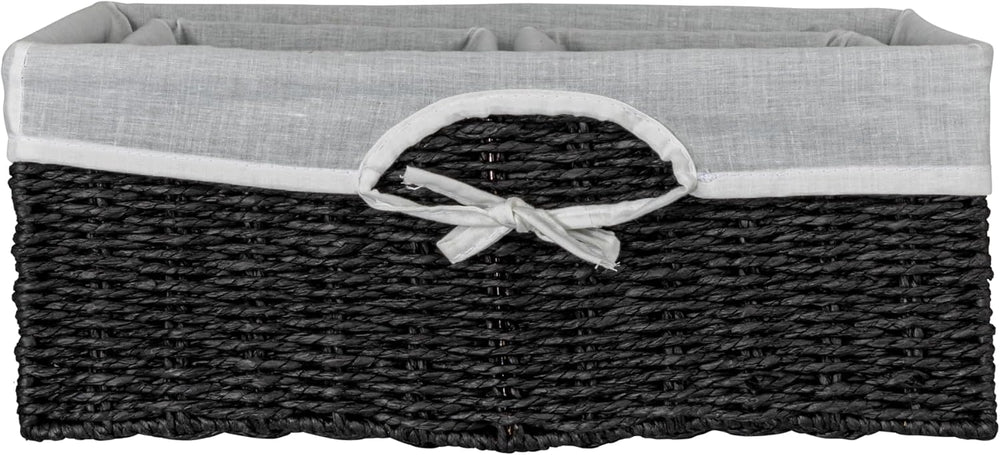 Household Essentials Wicker Basket Set, 3 Pieces, 1 Large and 2 Small Paper R...