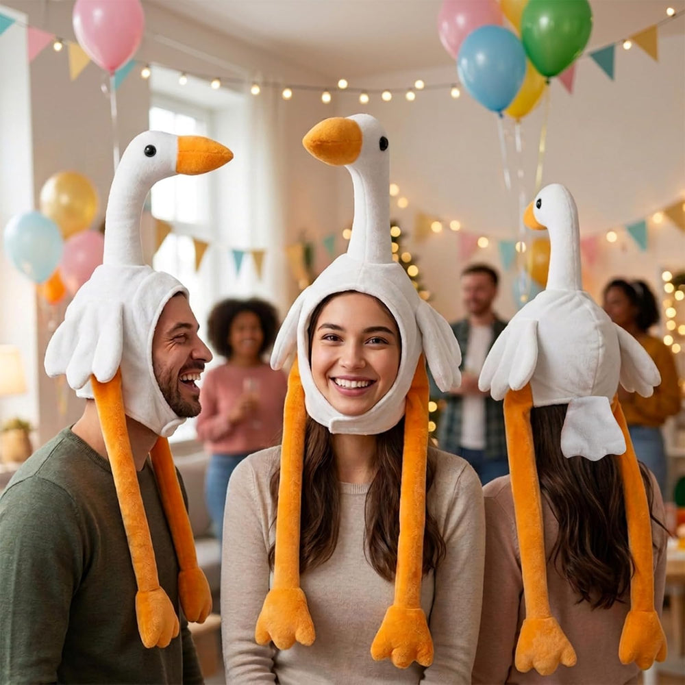 Silly Goose Hat Jumping Hat Moving Wing Party Headwear for Halloween