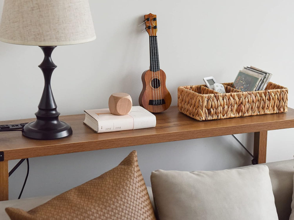 StorageWorks Small Wicker Basket for Organizing with 4-Section, Natural Water...