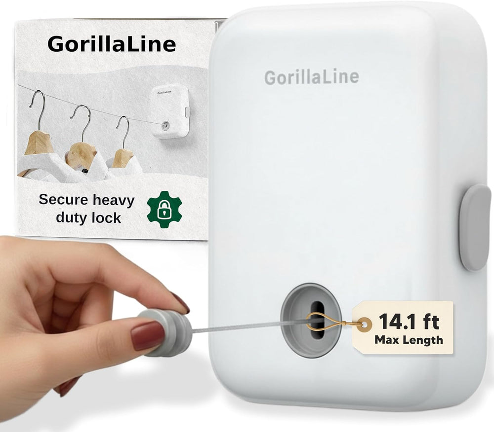 GorillaLine - Retractable Clothesline Indoor Outdoor Clothes Line | Heavy Dut...