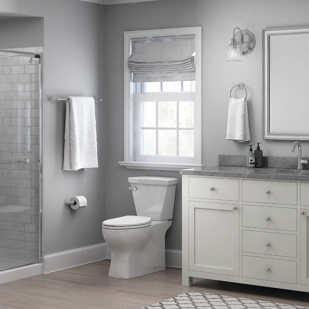 Franklin Brass 3-Piece Polished Chrome Bathroom Set Towel Rack, Ring, Toilet ...