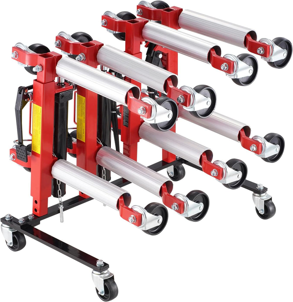 VEVOR Car Dolly Rack, Storage Rack with 360° Rotatable Wheels, Hydraulic Ratc...