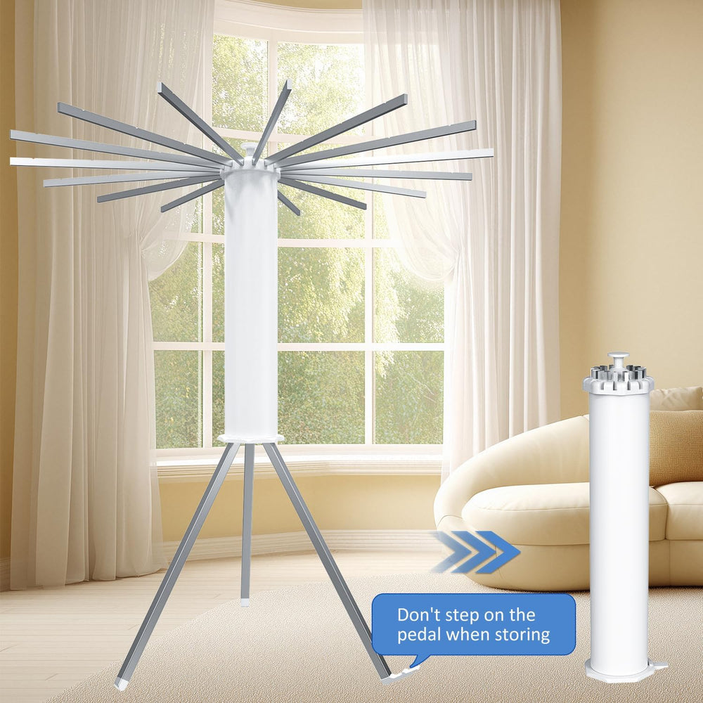 Tripod Foldable Clothes Rack,Garment Rack Portable with Collapsible Design